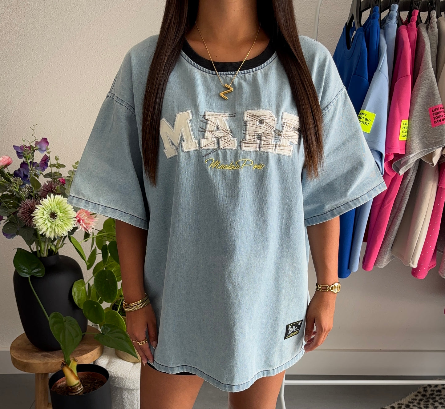 Denim dream oversized t-shirt