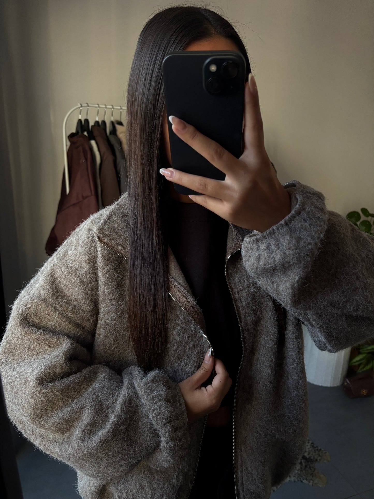 Fluffy teddy jacket