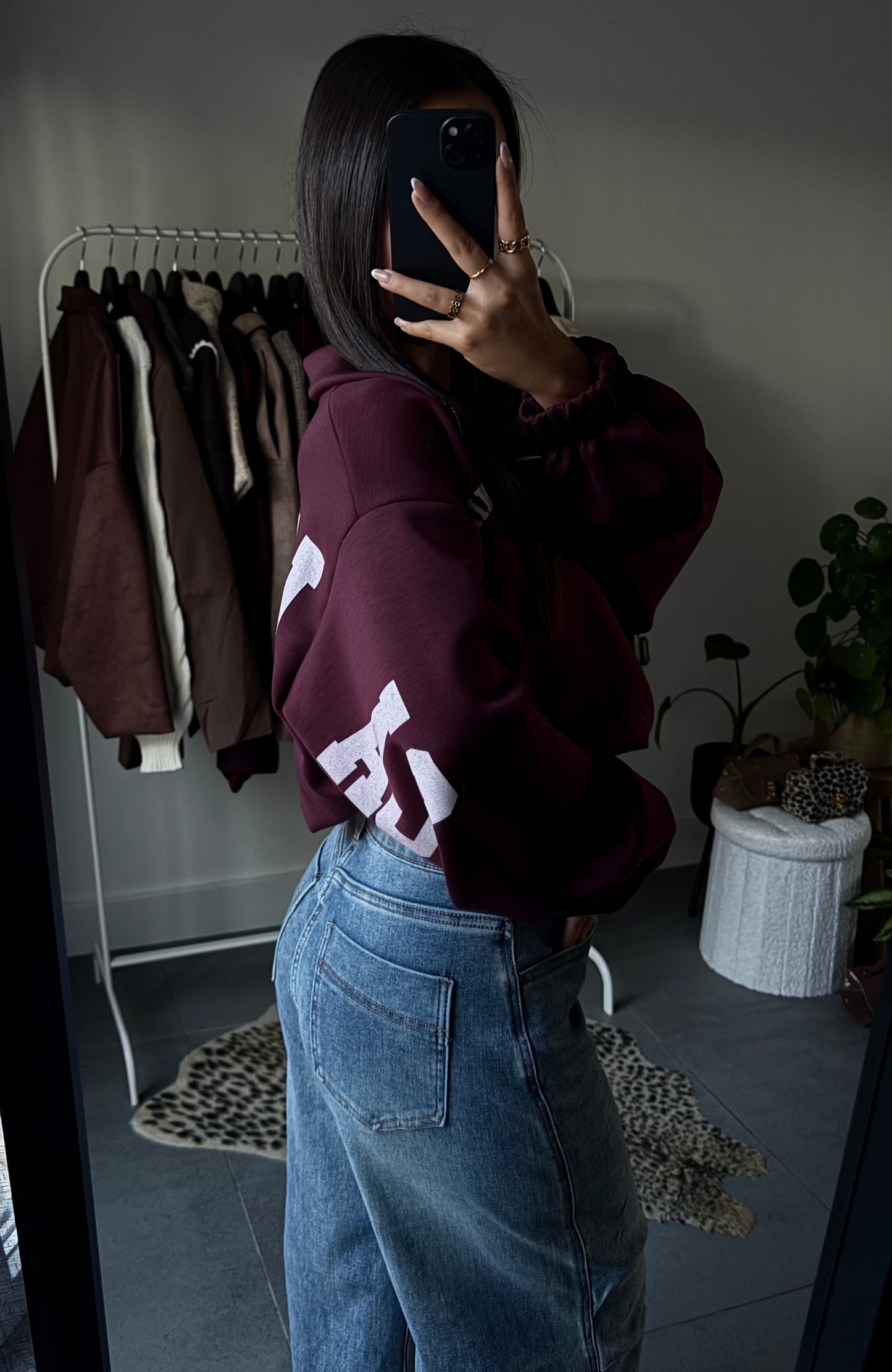 Balloon fit denim jeans