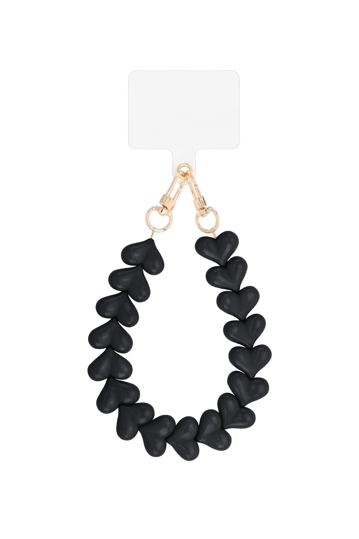 Heart telefoonkoord (zwart)