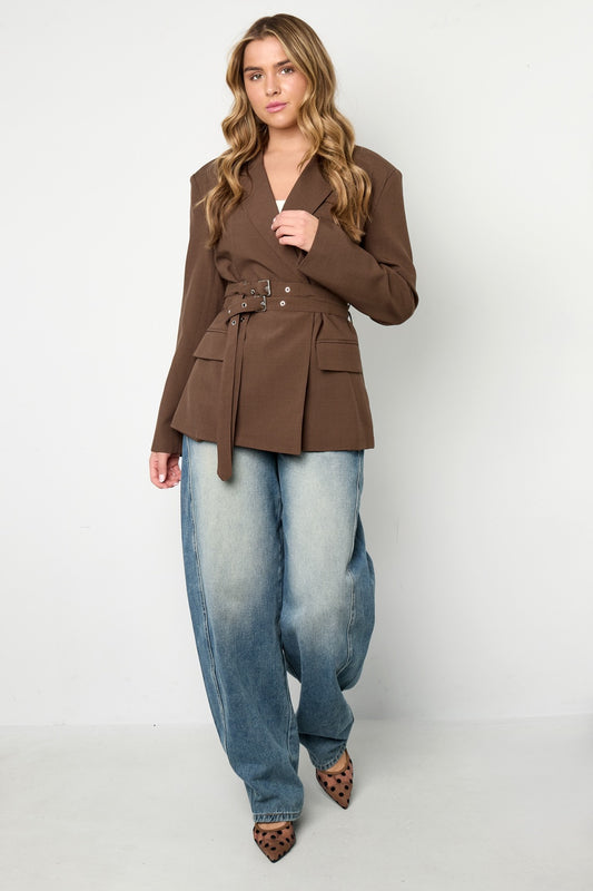 Belted chic blazer