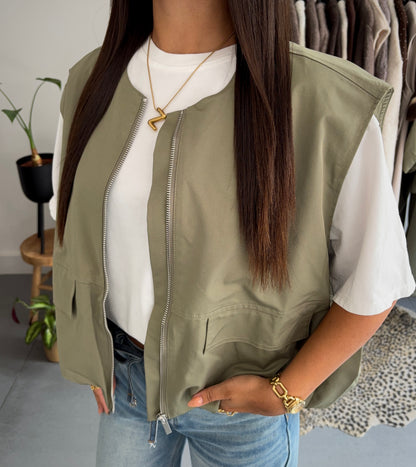 Urban ease puffer gilet (kaki)
