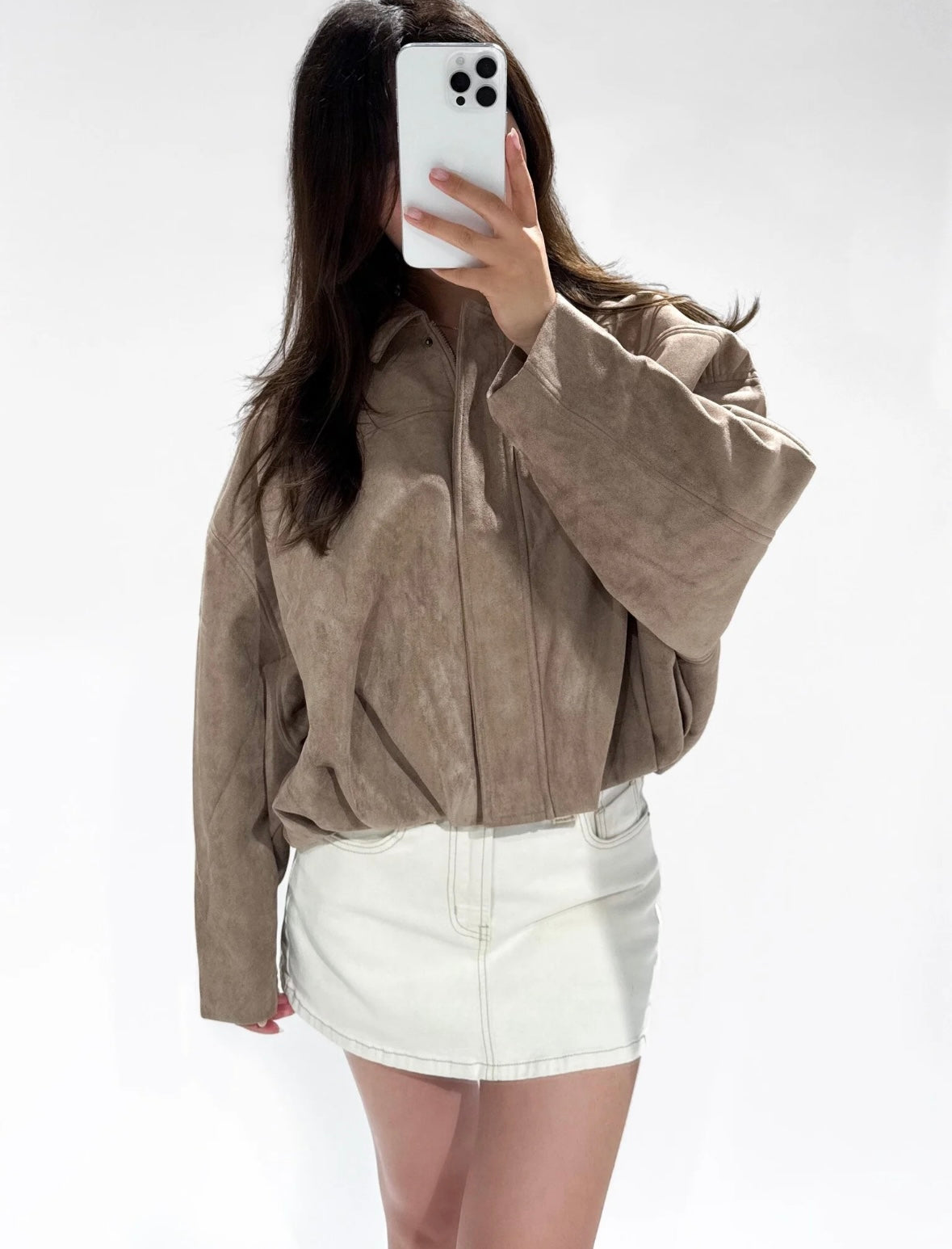 Viral suede jacket (khaki)