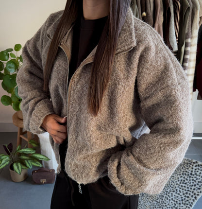Fluffy teddy jacket