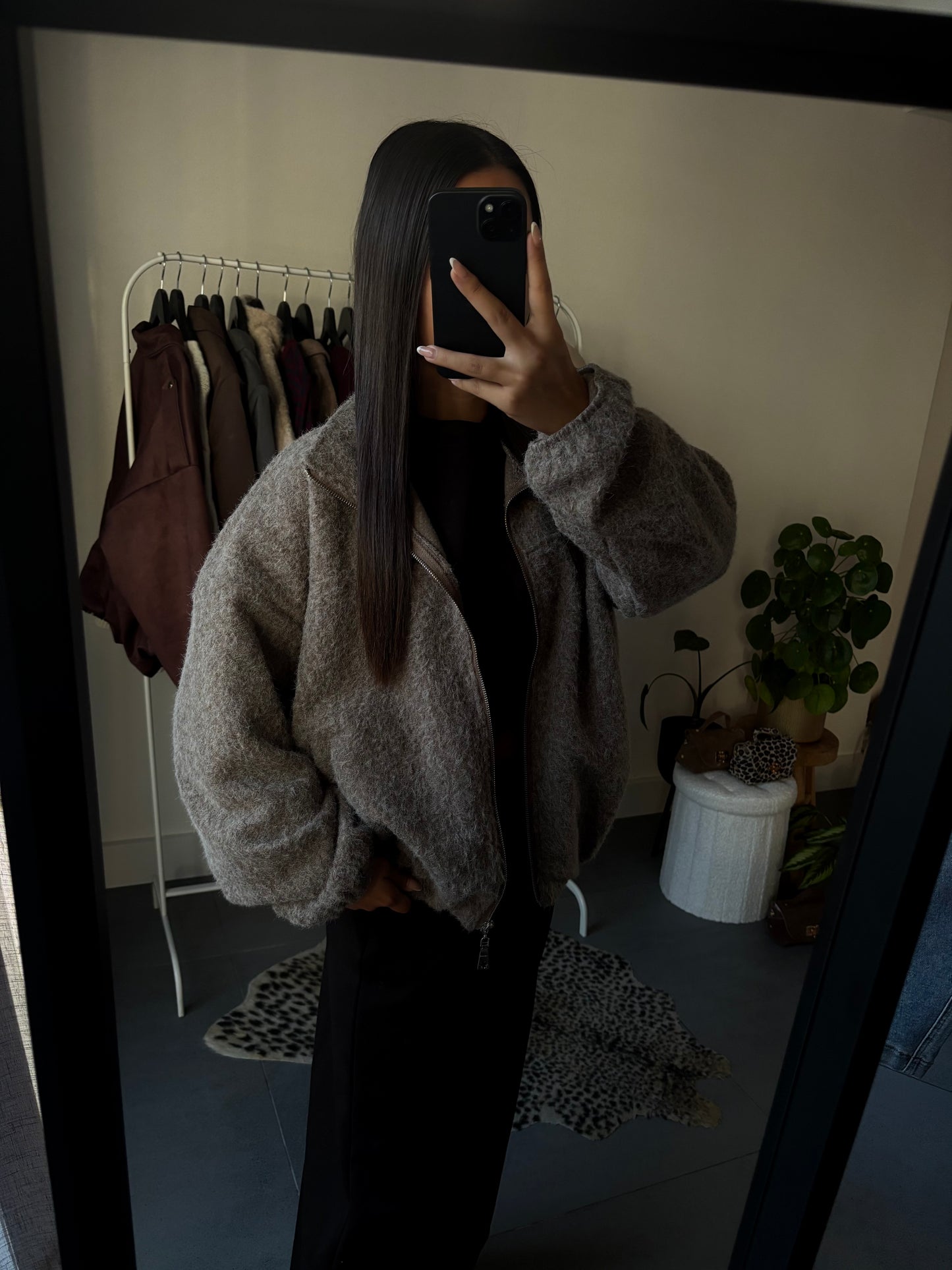 Fluffy teddy jacket