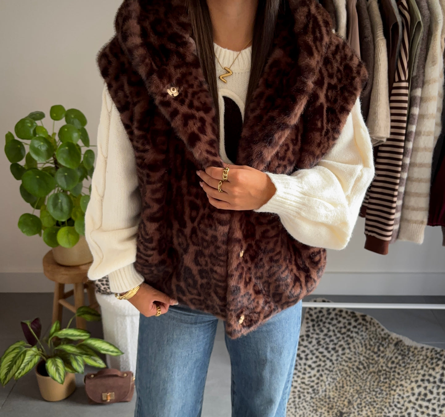 Wild luxe faux fur gilet