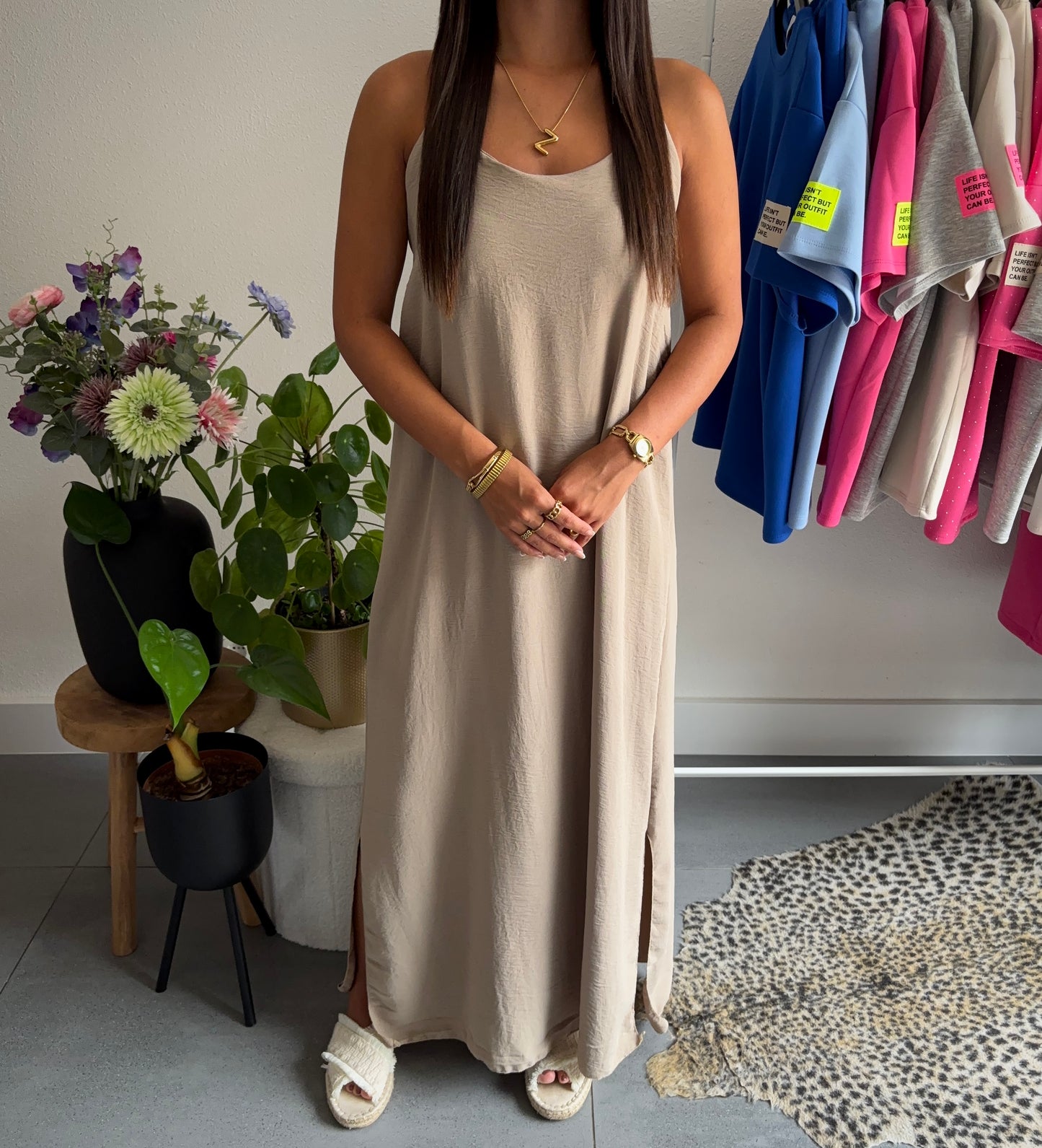 Zandhorizon maxi jurk