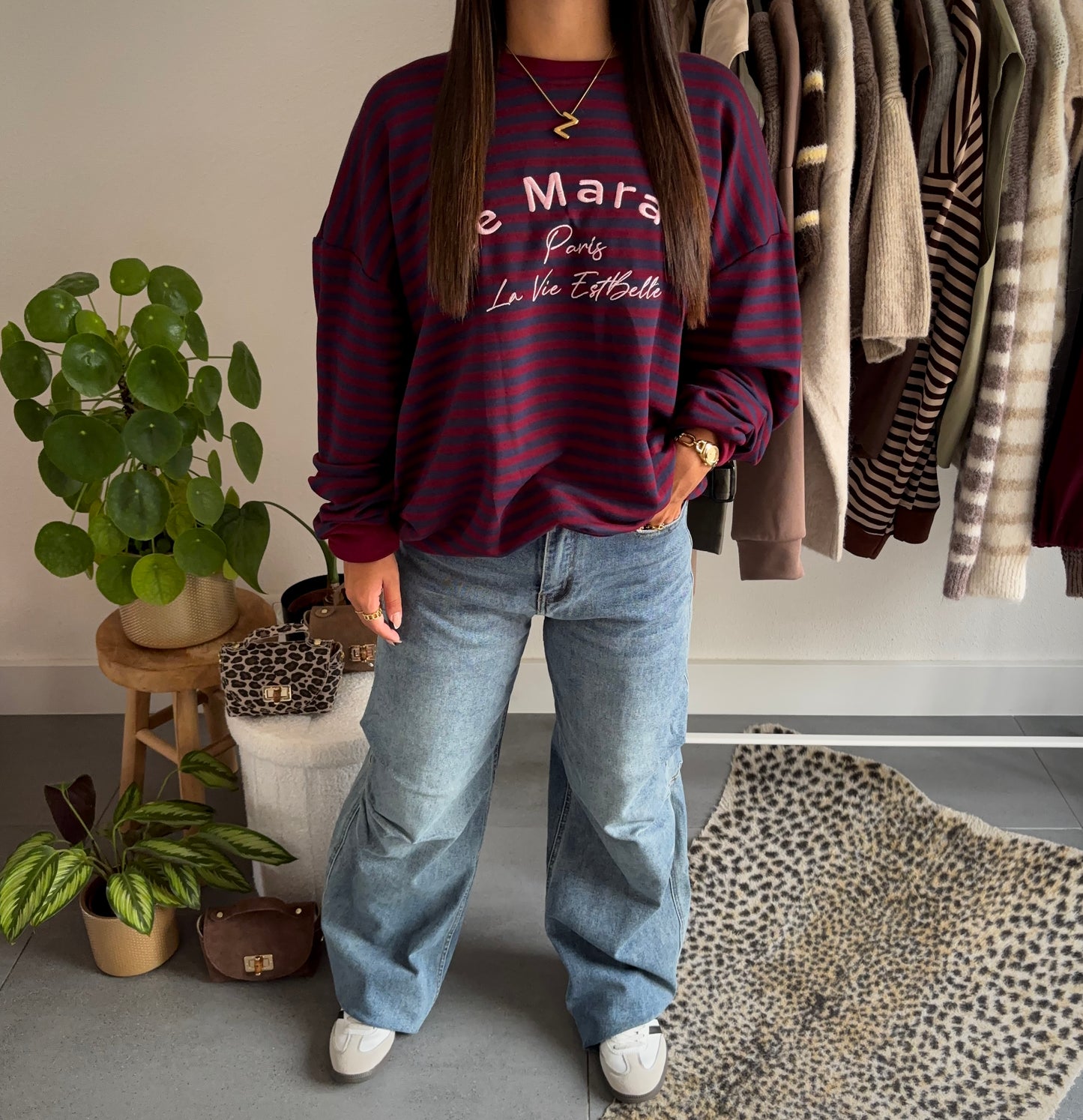 Balloon fit denim jeans