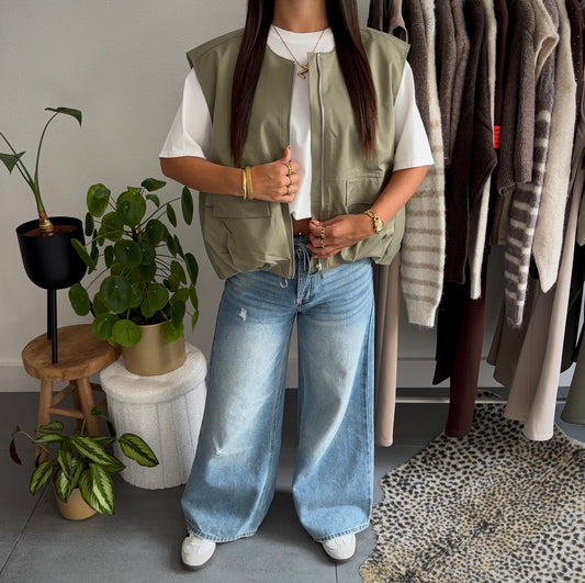 Urban ease puffer gilet (kaki)