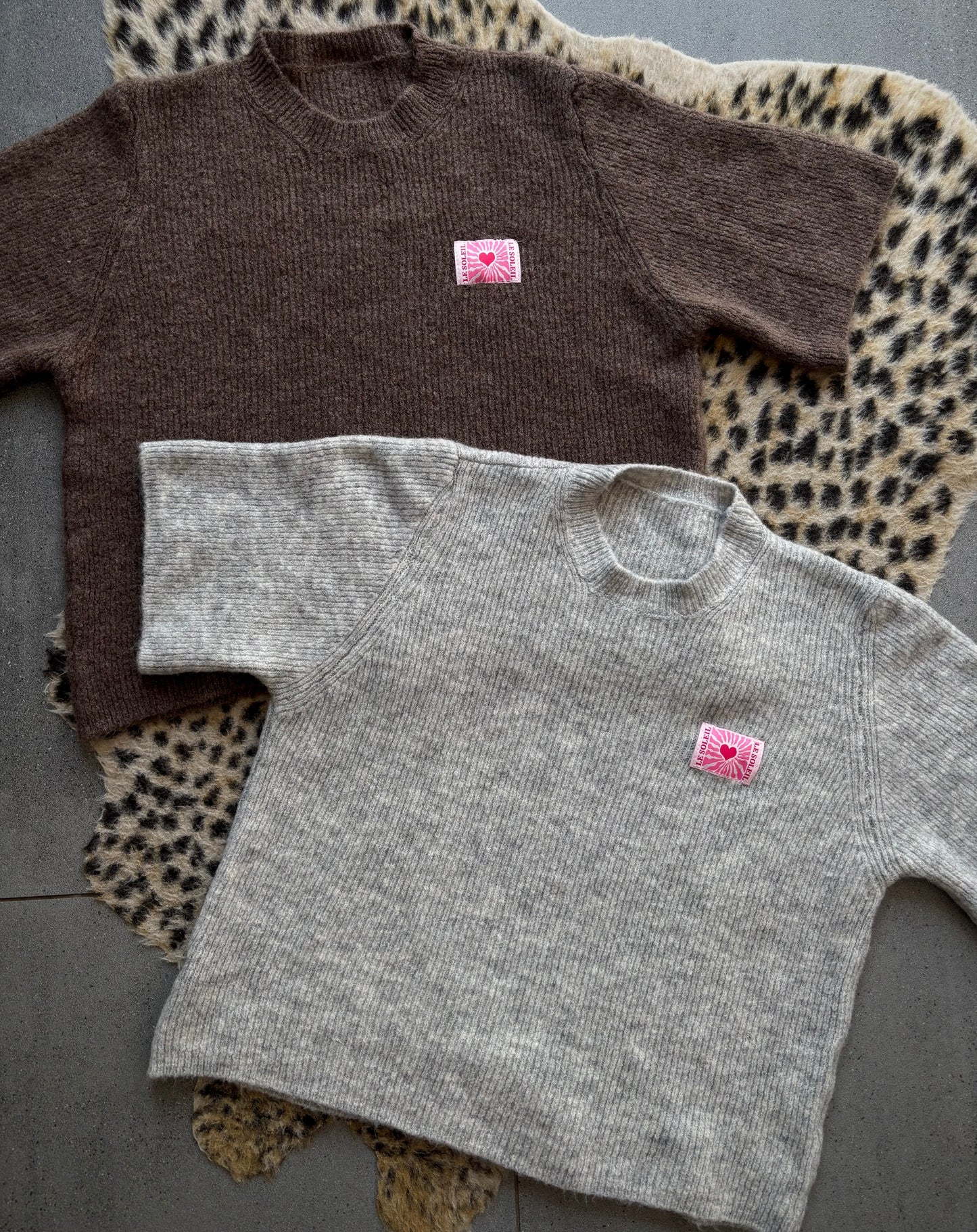 Heartlight knit trui (bruin)