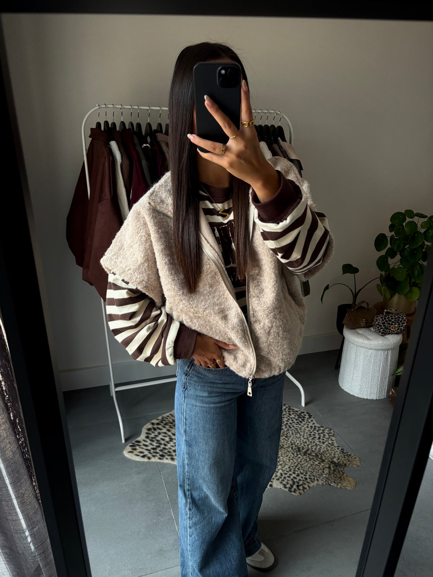 Cozy bouclé zip gilet