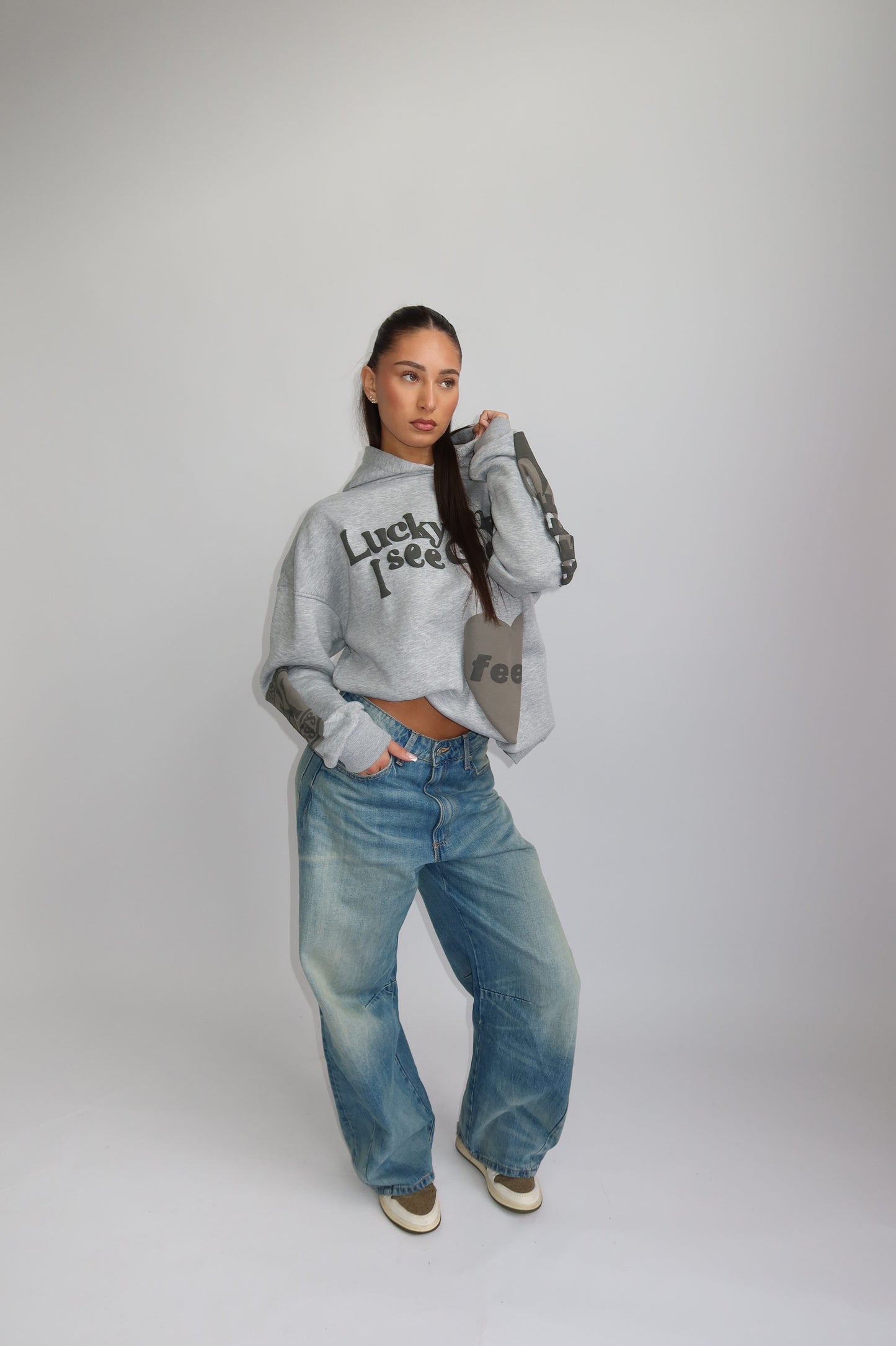 Lucky feel oversized hoodie