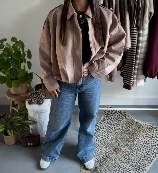 Viral suede jacket (khaki)