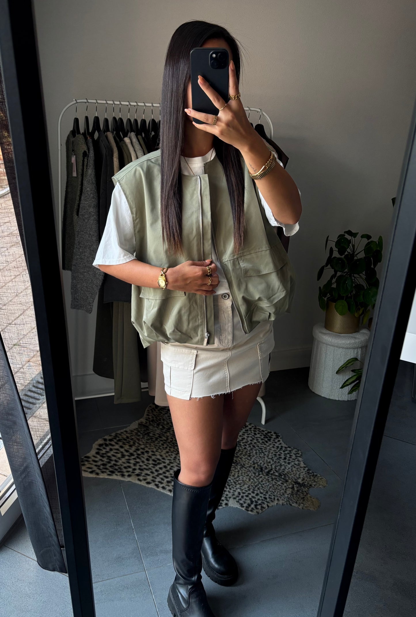 Urban ease puffer gilet (kaki)