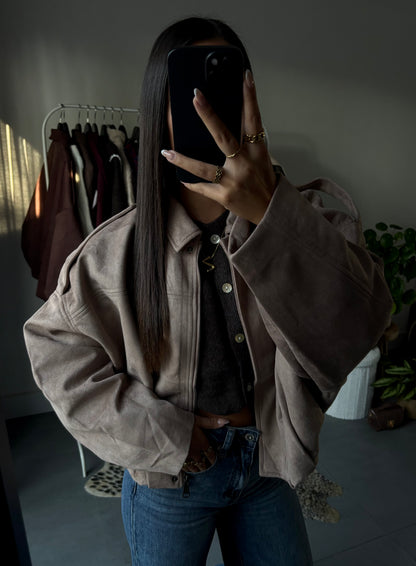 Viral suede jacket (khaki)