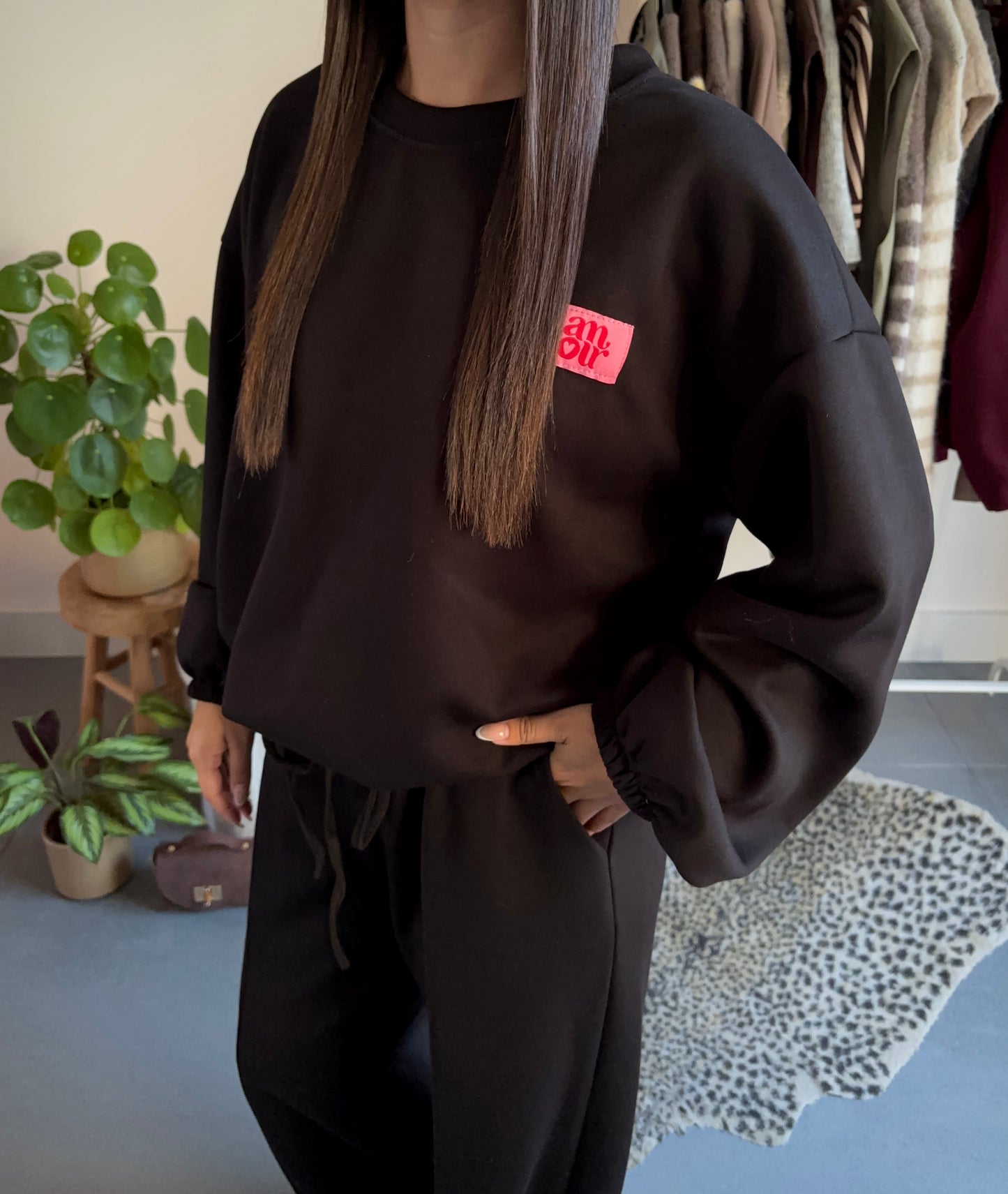 Amour joggingset (zwart)