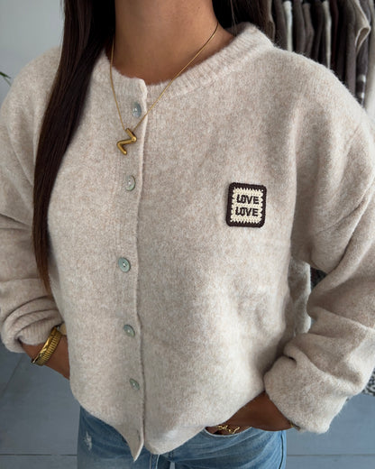 Love love knit vest (beige)