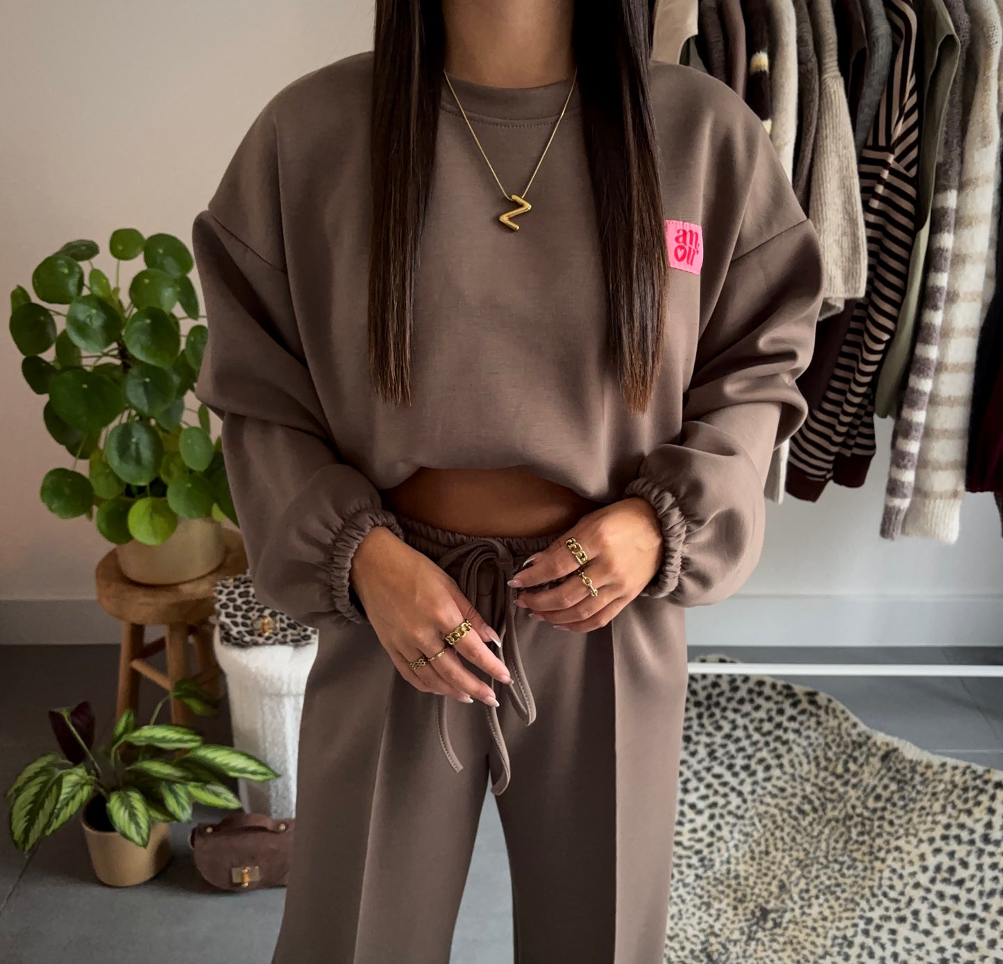 Amour joggingset (taupe)