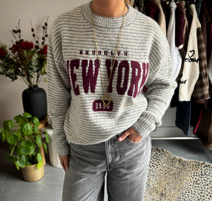 Brooklyn New York knit trui