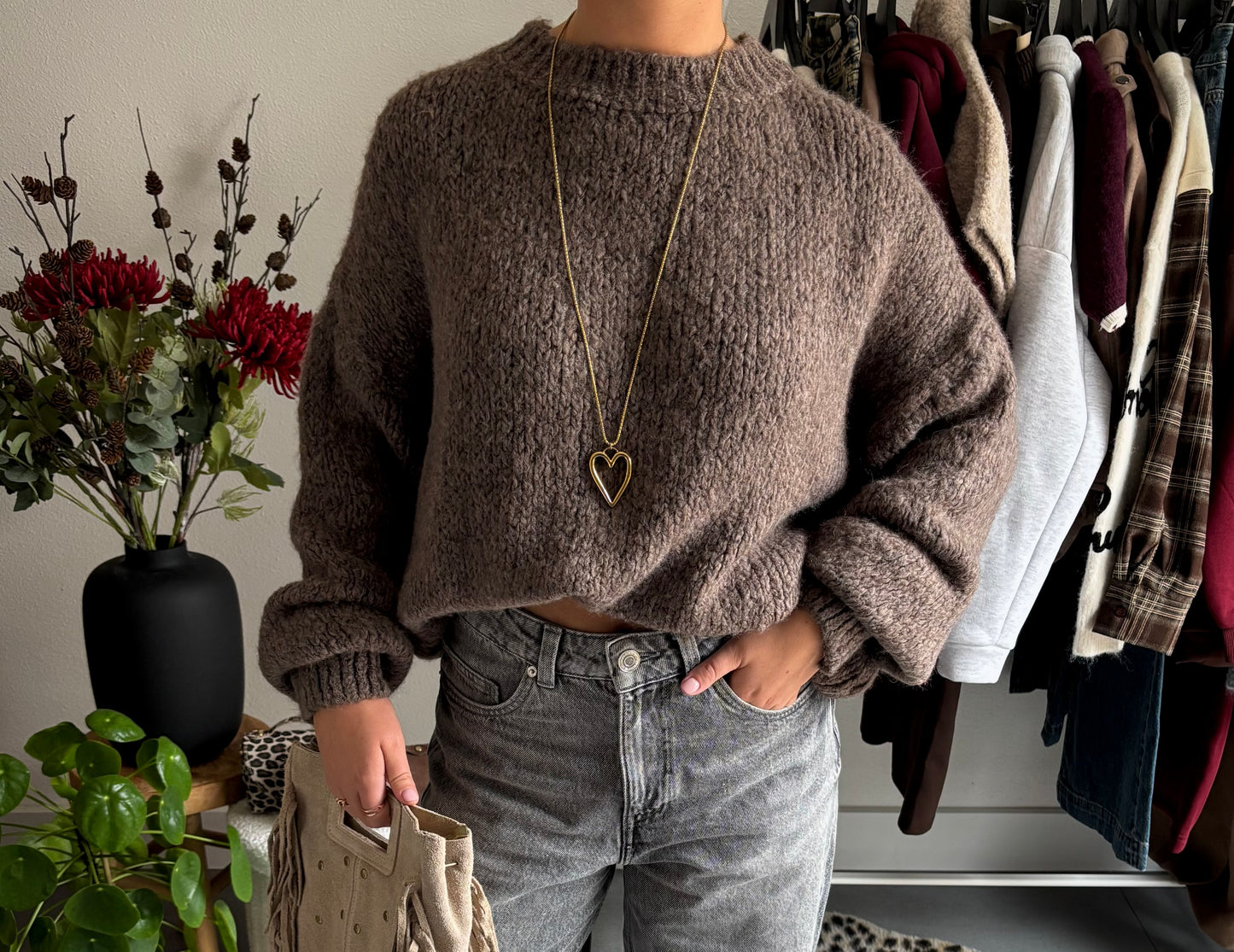 Soft taupe knit