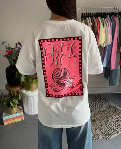 Out of office t-shirt (Wit)