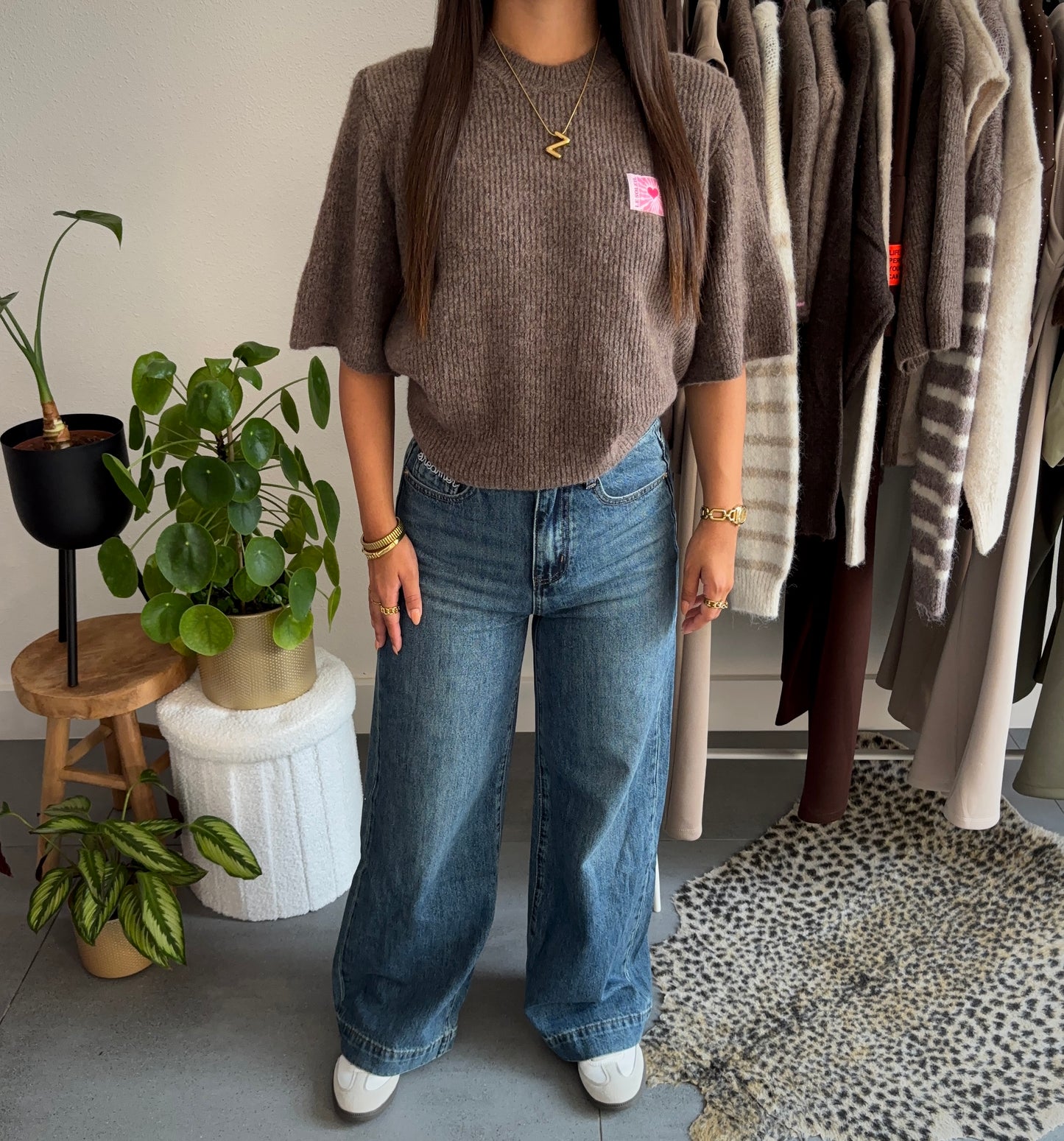 Heartlight knit trui (bruin)