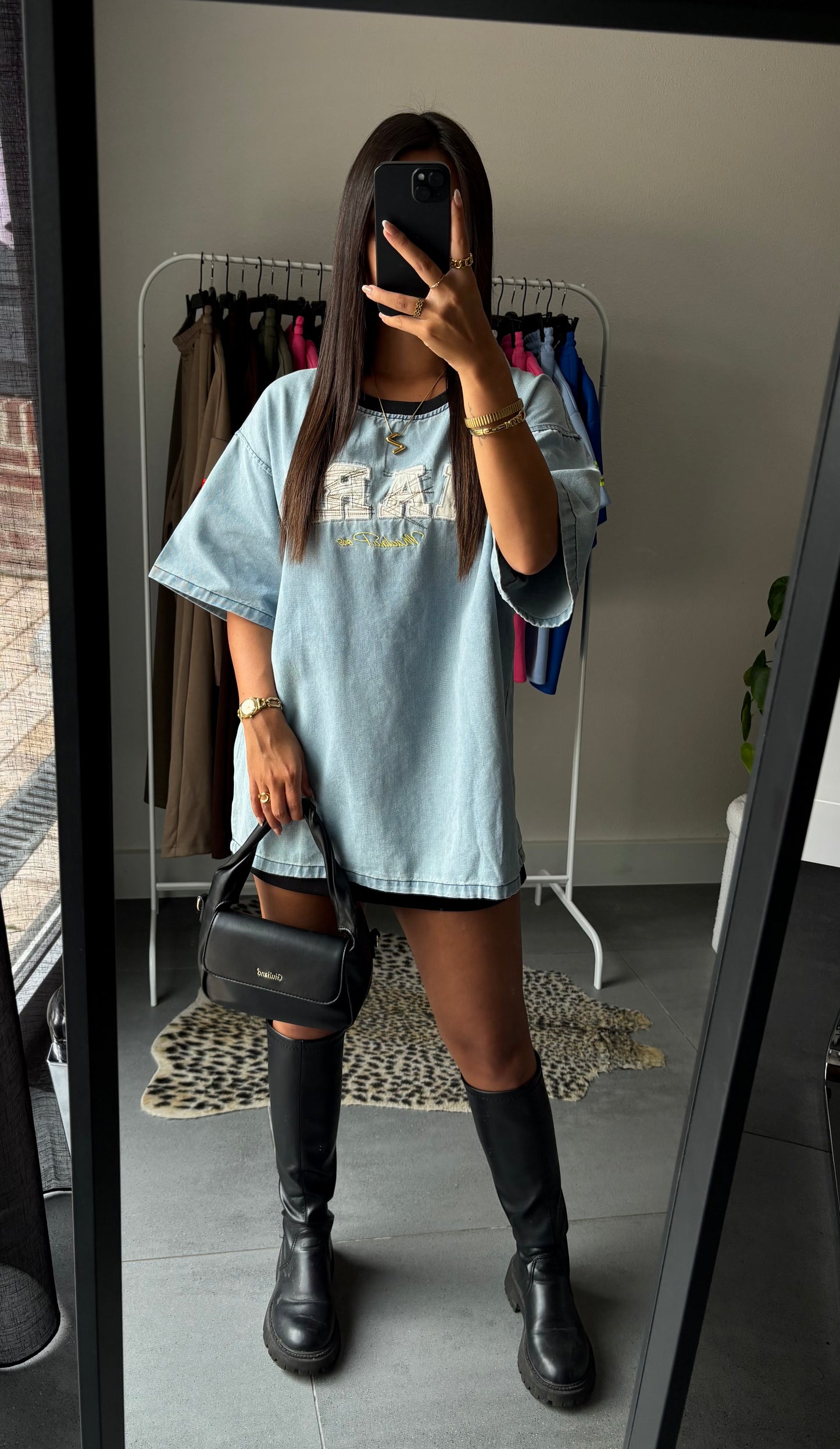 Denim dream oversized t-shirt