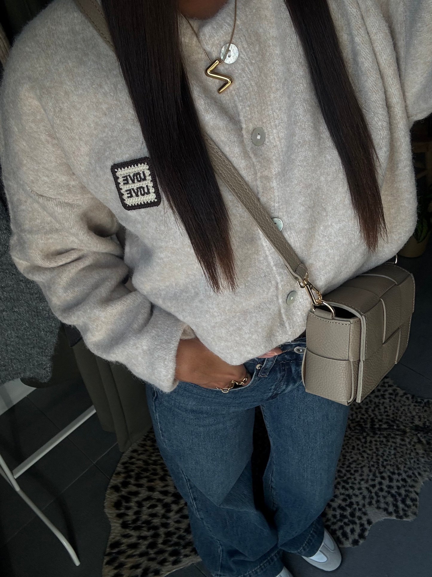 Braided elegance tas (beige)