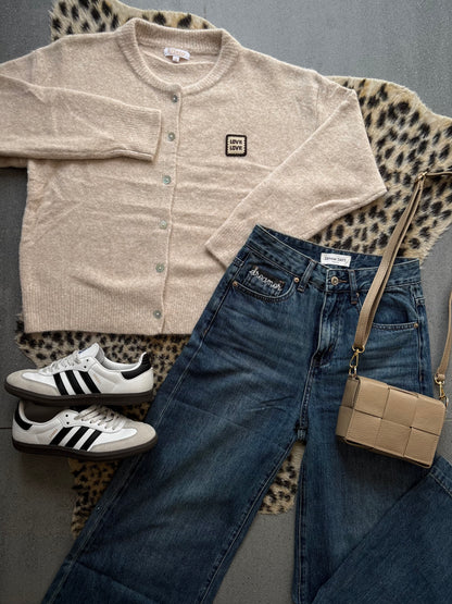Love love knit vest (beige)