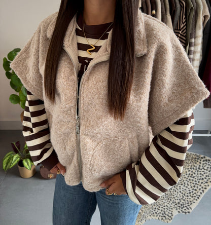Cozy bouclé zip gilet