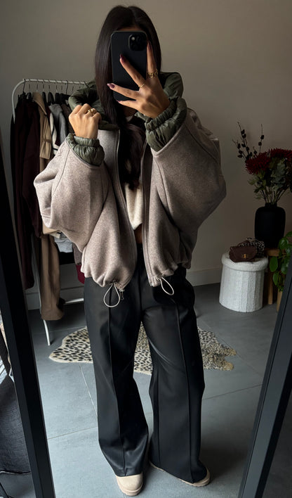 Reversible utility bomber jacket