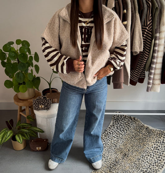 Cozy bouclé zip gilet