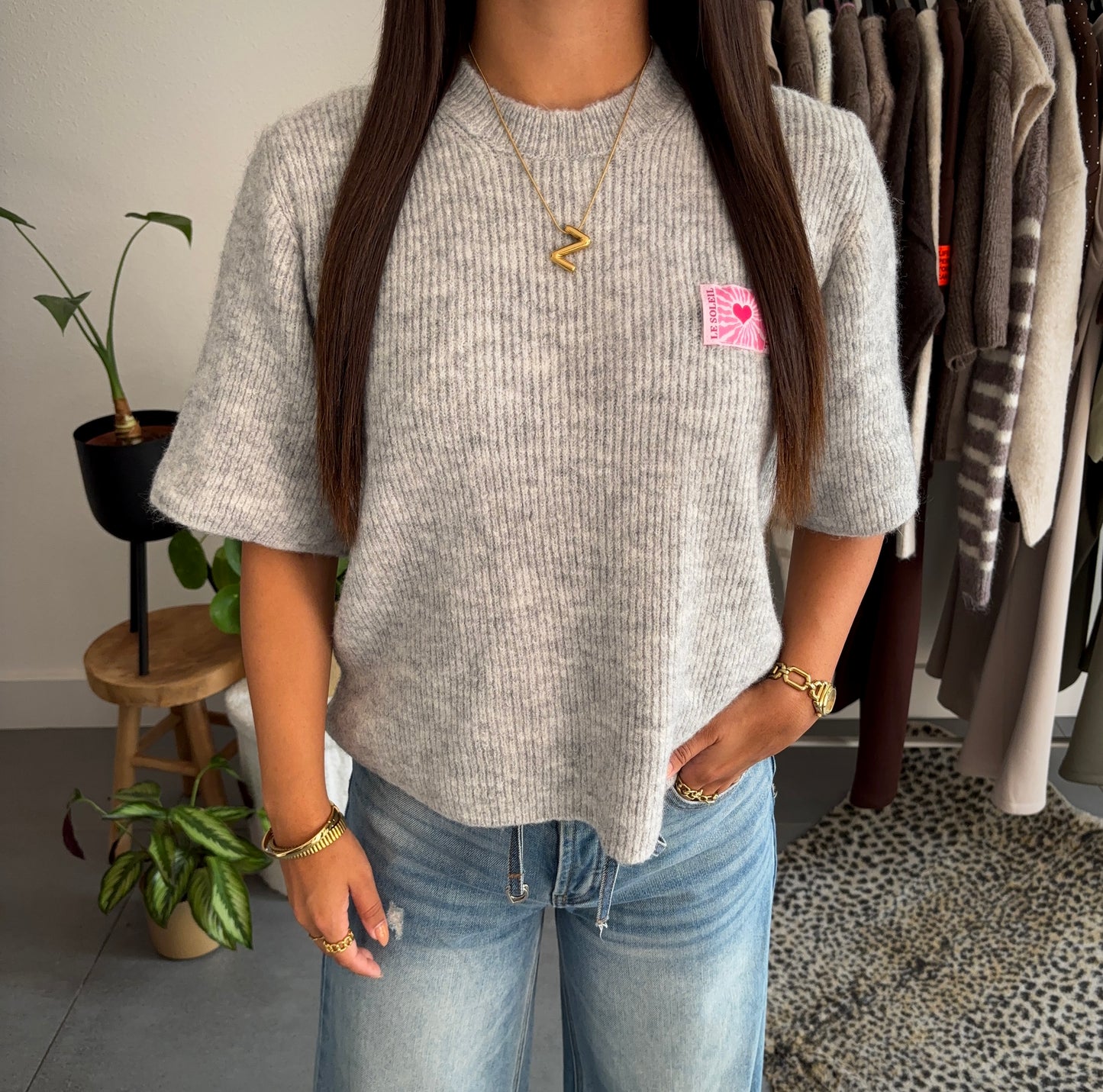 Heartlight knit trui (grijs)