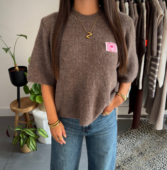 Heartlight knit trui (bruin)