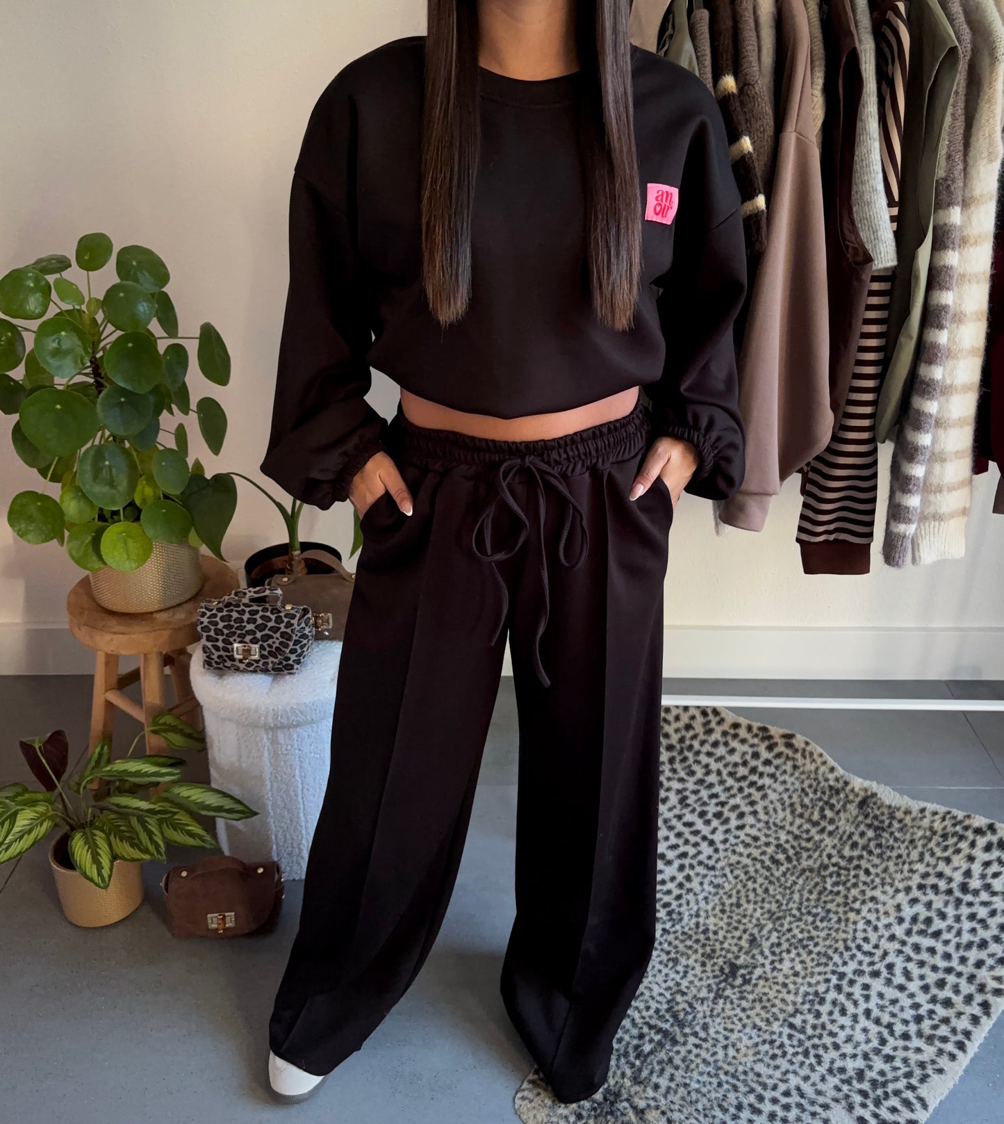 Amour joggingset (zwart)