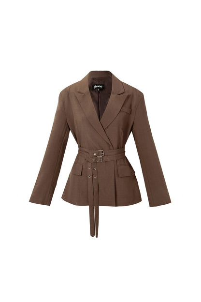 Belted chic blazer